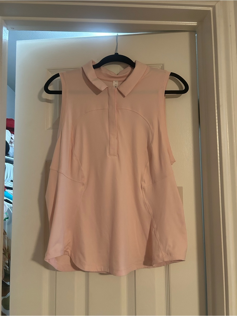 lululemon athletica Light Pink Sleeveless Polo Tank